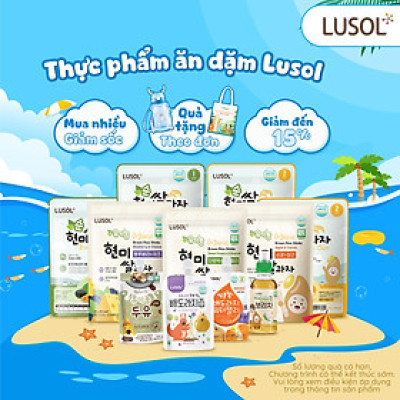 Bánh ăn dặm, Nước ép và Nước thạch Lusol cho bé - ALADDINVINA