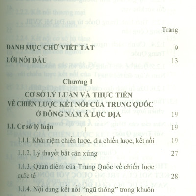 Chiến Lược Kết Nối Của Trung Quốc Với Các Nước Đông Nam Á Lục Địa Giai Đoạn Hiện Nay (Sách chuyên khảo) - Viện Hàn lâm Khoa học Xã hội Việt Nam - Viện Nghiên cứu Trung Quốc - TS. Trần Thị Hải Yến chủ biên