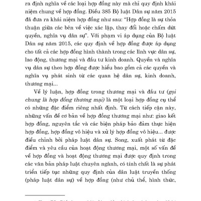Pháp Luật Về Hợp Đồng Trong Thương Mại Và Đầu Tư - Những Vấn Đề Pháp Lý Cơ Bản (Sách chuyên khảo)