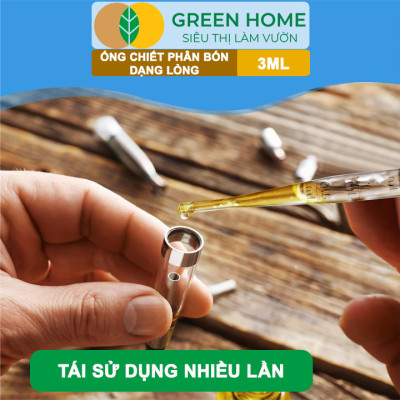 Ống Pipet GreenHome, 3ml, D15cm, Chiết Phân Bón Dạng Nước, Có Vạch Định Lượng, Đa Năng, Tiện Dụng