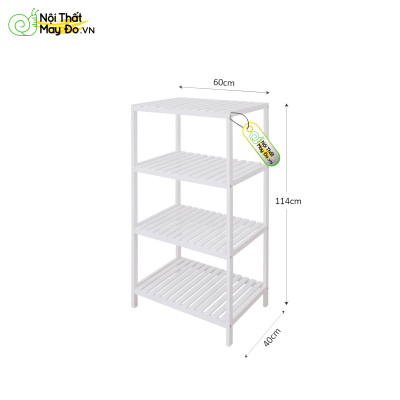 Kệ Lò Vi Sóng OVEN RACK - Thiết Kế 4 Tầng Sang Trọng - Chất Liệu Gỗ Thông - Dễ Dàng Lắp Ráp - Có 2 Màu Sắc