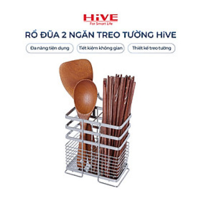 Hộp (ống) đựng đũa muỗng treo tường inox 304 HiVE