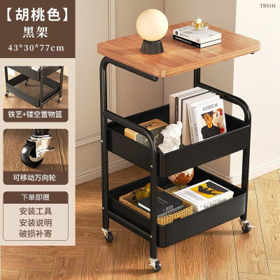 Kệ Để Đồ 3 Tầng Có Bánh Xe – Kệ Spa Mặt Gỗ, Khung Sắt Sơn Tĩnh Điện – Kệ Đẩy Đa Năng Cho Nhà Bếp, Phòng Khách, Phòng Ngủ- HÀNG CHÍNH HÃNG MINIIN