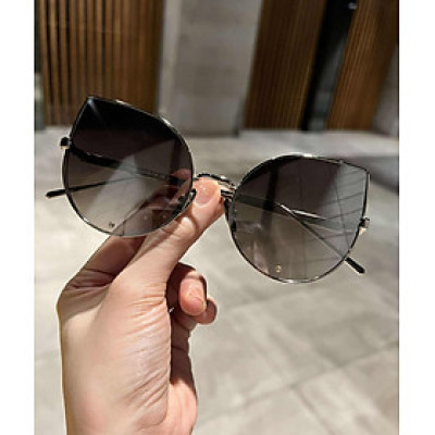 Kính râm Mắt mèo cao cấp màu bạc gương