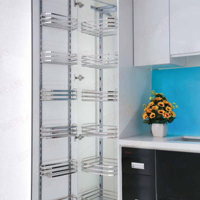 Giá đựng đồ kho bằng inox 6 tầng (Tủ kho để đồ khô 6 tầng cánh mở thương hiệu Gerari)