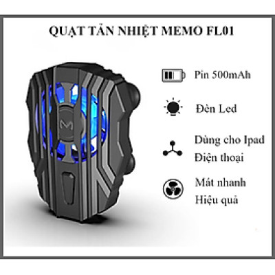 Quạt tản nhiệt điện thoại gaming SIDOTECH FL1 / FL5 / DL5 / DL6 ( 2 phiên bản sò lạnh và quạt gió) làm mát hạ nhiệt nhanh khi chơi game bị nóng phù hợp cho game thủ mobile Liên Quân Tốc Chiến FF PUBG - Hàng Chính Hãng