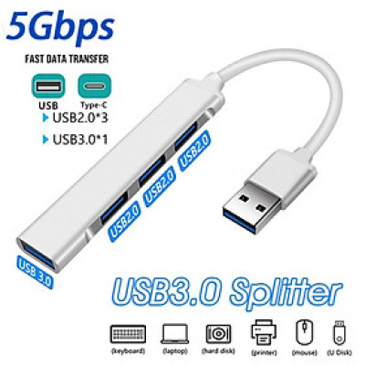 Bộ cáp chia 4 cổng USB 3.0 đa năng tiện dụng cho máy tính PC Laptop - miếng lót chuột