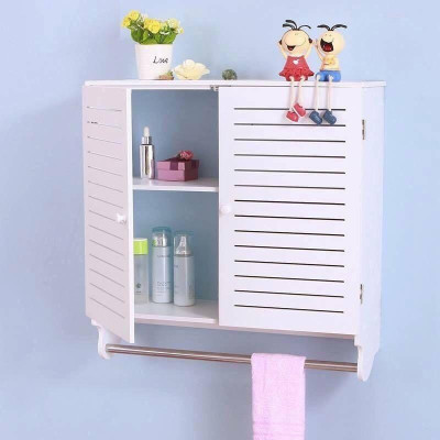 Tủ nhà tắm treo tường 2 cánh lớn TKNT01 - Kệ lắp ráp treo (dán) tường nhà tắm ( 50x40x17cm)