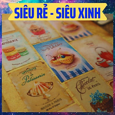sticker vinge - sticker phong cách cổ điển retro chủ đề đồ ăn - uni007
