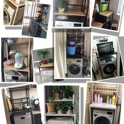 Kệ máy giặt 3 tầng cửa trước KMG01N thương hiệu 9House kệ để đồ trên máy giặt loại khung thép dày dặn sơn tĩnh điện chống bong tróc, gỗ lõi xanh phủ melamine chống nước cực bền, Sản xuất tại Việt Nam - Hàng chính hãng