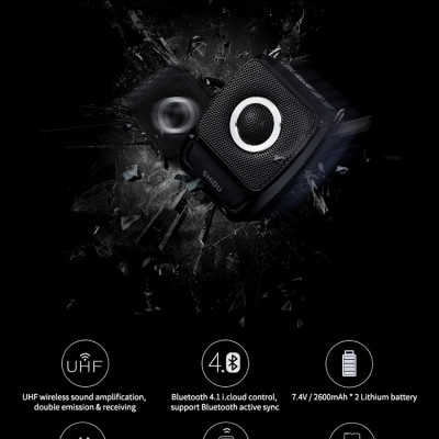 Máy Trợ Giảng Không Dây Shidu SD-S92 (02 Micro) - Hàng Chính Hãng