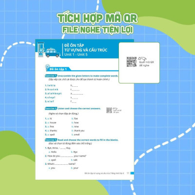 Sách - Đề Ôn Tập Từ Vựng Và Cấu Trúc Tiếng Anh Lớp 3 - Megabook