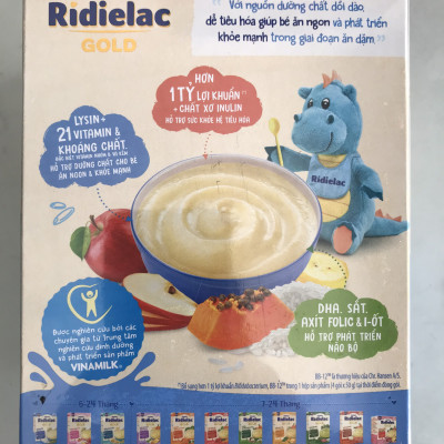 COMBO 2 HỘP BỘT ĂN DẶM RIDIELAC GOLD 3 VỊ NGỌT - HỘP GIẤY 200G