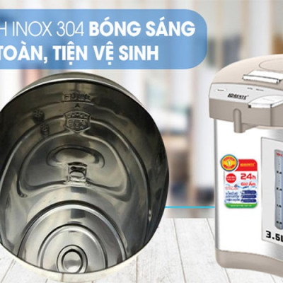 Bình Thủy Điện Lorente LT-5035 750W dung tích 3.5L Bình giữ nhiệt chế độ tự động ngắt, đun an toàn, ruột inox- Hàng Chính Hãng