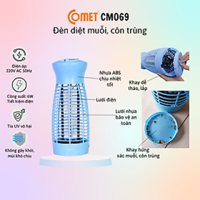 Đèn Diệt Muỗi Comet CM069 6W - Hàng Chính Hãng