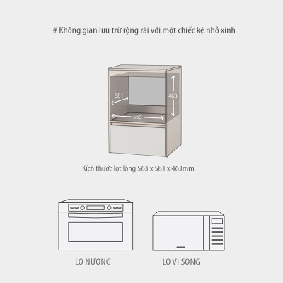 Kệ Bếp Để Lò Vi Sóng, Lò Nướng Đa Năng Thương Hiệu KEGODA KGD15