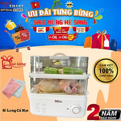 Nồi Hấp Điện 2 Tầng Đa Năng 6in1 Seka SK6610 (SK2088) Model 2024 - Nồi Hấp Hẹn Giờ - Dung Tích 10L - Hàng Chính Hãng