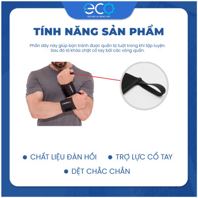 Băng quấn cổ tay trợ lực khớp tập gym, boxing bảo vệ cổ tay GoodFit GF301W (1 đôi)