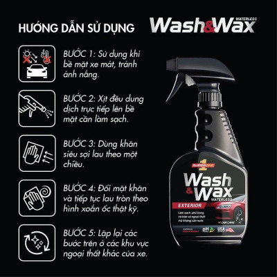 Dung Dịch Lau Xe Và Phủ Bóng Ngoại Thất Không Cần Nước SUPERONE Waterless Wash And Wax - Exterior SOUTHWALL A201