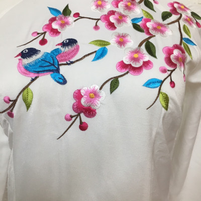 Áo Dài Thêu Truyền Thống Lụa Tô Châu Cao Cấp - Áo Dài Mian ( hình thật )