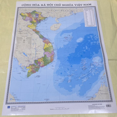 Tranh Việt Nam : 34 tỉnh thành - Size A0 ép bóng đẹp