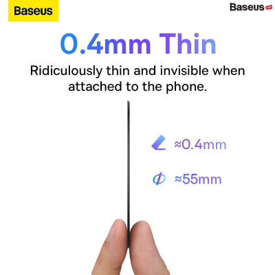 Vòng kim loại mag-safe Baseus Halo Series Magnetic Metal Ring cho điện thoại (Bộ 2 miếng)- hàng chính hãng