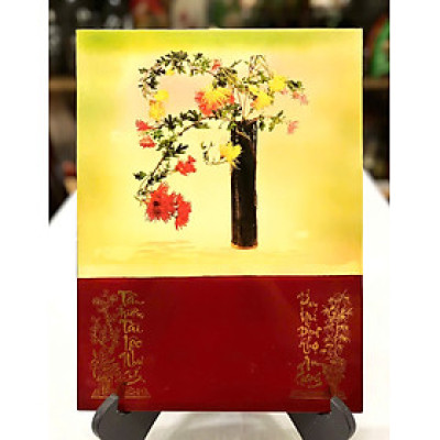 Tranh lịch sơn mài cao cấp Thanh Bình Lê size 30x40 cm treo tường, trang trí nhà cửa, văn phòng, quà tặng tân gia, tặng