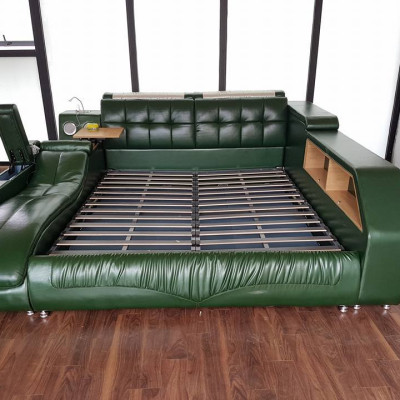 Giường ngủ Juno Sofa cao cấp có thành massage Kt 1m6 x 2m hoặc 1m8 x 2m