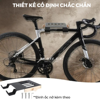 Móc Treo Xe Đạp Tường 30kg ESL-30 Tiết Kiệm Không Gian, Có Bọc Cao su chống trầy xe, Giá Đỡ Xe Đạp Trong Nhà Nhà Để Xe - Mai Lee