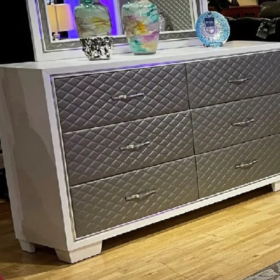 Tủ 6 ngăn kéo bọc nệm Tundo KT Ngang 165 x Sâu 46 x Cao 100cm