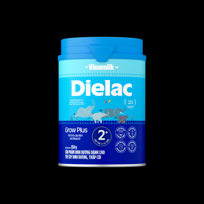 Sữa bột Vinamilk Dielac Grow Plus 2+ Hộp thiếc 850g (Sữa Non)