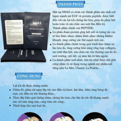 Mặt Nạ Dưỡng Và Phục Hồi Da SMAS Peptide Silk Mask
