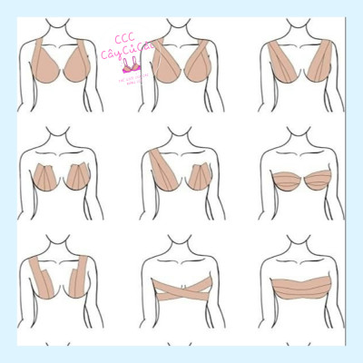 Miếng dán ngực nữ, cuộn băng keo dán ngực 5cm vô hình tiện dụng, tạo khe nâng đỡ vòng 1 chất liệu siêu dính - CCC157