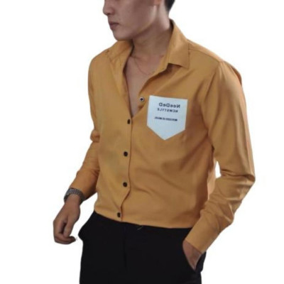 Áo Sơ Mi Nam Dài Tay In Chữ Trên Túi Mẫu VK07 Thời Trang Cao Cấp PONIVA Thiết Kế Lịch Lãm Và Sang trọng