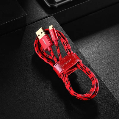 Ugreen UG40485US250TK 1.5M màu đỏ Cáp sạc USB TypeC cao cấp - HÀNG CHÍNH HÃNG