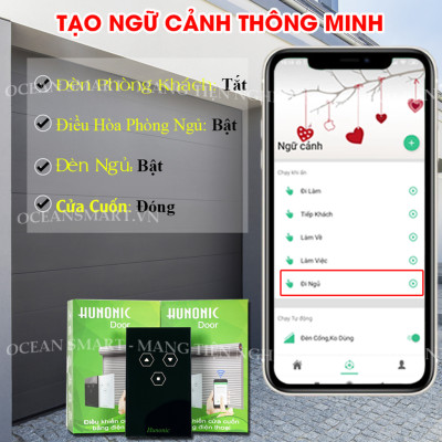 Công Tắc Cửa Cuốn Thông Minh Hunonic Door, Công Tắc Cửa Cuốn Điều Khiển Từ Xa Bằng Điện Thoại - HNDOOR