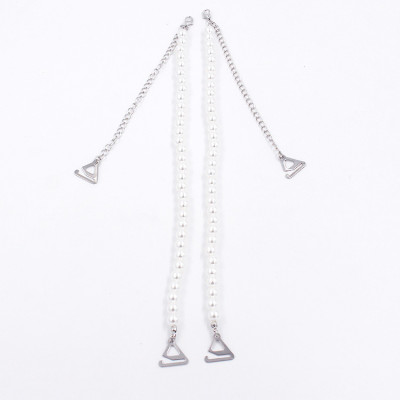 Dây cài áo bra dây áo ngọc trai nhân tạo dây áo ngực điểm nhấn quyến rũ