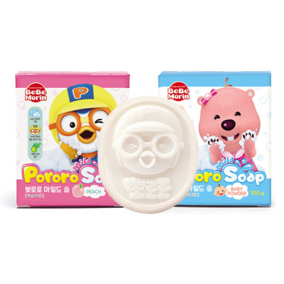 Xà bông tắm, rửa mặt hương trái cây Pororo Hàn Quốc 100g - Làm sạch, trắng sáng da trẻ em