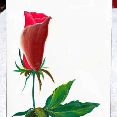 Tranh sơn mài cao cấp vẽ hoa nhiều màu sắc đa dạng mẫu mã size 20x30 cm