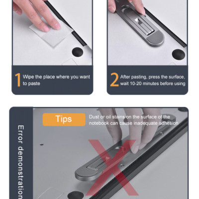 Giá đỡ laptop kệ đỡ máy tính tản nhiệt siêu mỏng gọn có 2 nấc độ cao - Hàng chính hãng