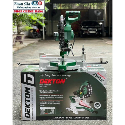 Máy cắt nhôm TRƯỢT  DEKTON 305mm chạy dây CUROA công suất 2300W