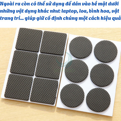 Bộ Lót Chân Nội Thất Đa Năng (48 Miếng) Miếng Lót Êm – Sàn Yên Tĩnh, Nhà Gọn Gàng Bộ Lót Chống Xước Siêu Bám – Chân Bàn Ghế “Không Làm Phiền” Chân Êm Sàn Mượt – Combo 48 Miếng Lót Nội Thất