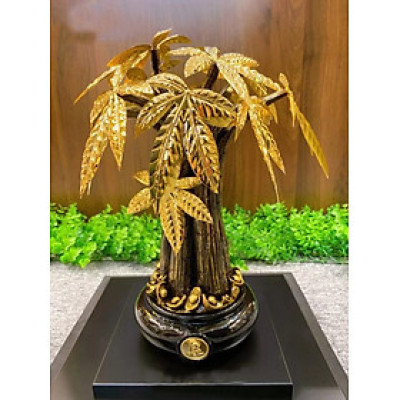 Cây kim ngân dát vàng MT Gold Art M03(40x30x30cm)- Hàng chính hãng, quà tặng dành cho sếp, khách hàng, đối tác