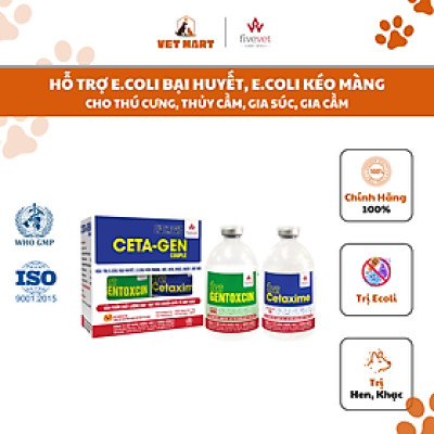 CETA-GEN COUPLE - Hỗ trợ E.coli bại huyết, E.coli kéo màng, ORT, hen, khẹc, ngáp, vảy mỏ.