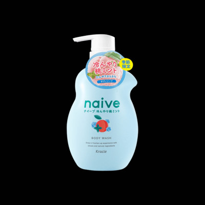 Sữa Tắm Trắng Mịn Da Chiết Suất Hương Đào Và Bạc Hà Kracie Naive Body Wash Peach Mint - Chai 530ML