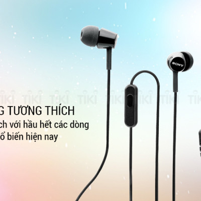 Tai Nghe Nhét Tai Sony MDR-EX155AP - Hàng Chính Hãng
