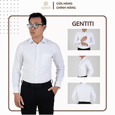 Áo sơ mi nam dài tay có túi màu trắng GENTITI by Thái Tuấn -  1C815HAKT101