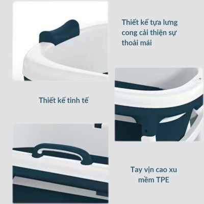 Bồn Tắm Gấp Gọn Đa Năng Legaxi, Dùng cho Trẻ Em, Người Lớn, Làm Bằng Chất Liệu PP và PTE Size 112cm