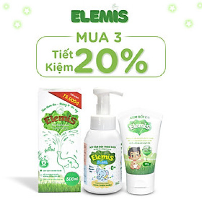 [COMBO 3 MÓN] Nước Tắm Thảo Dược Elemis 500ml , Bọt Tắm Bubble Elemis 250ml và Kem Dưỡng Elemis Cho Bé