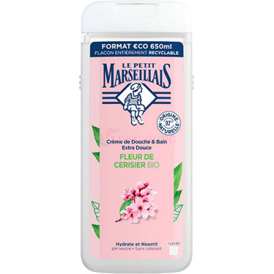 Sữa tắm 92% hữu cơ Le Petit Marseillais (650ml) - Hàng chính hãng